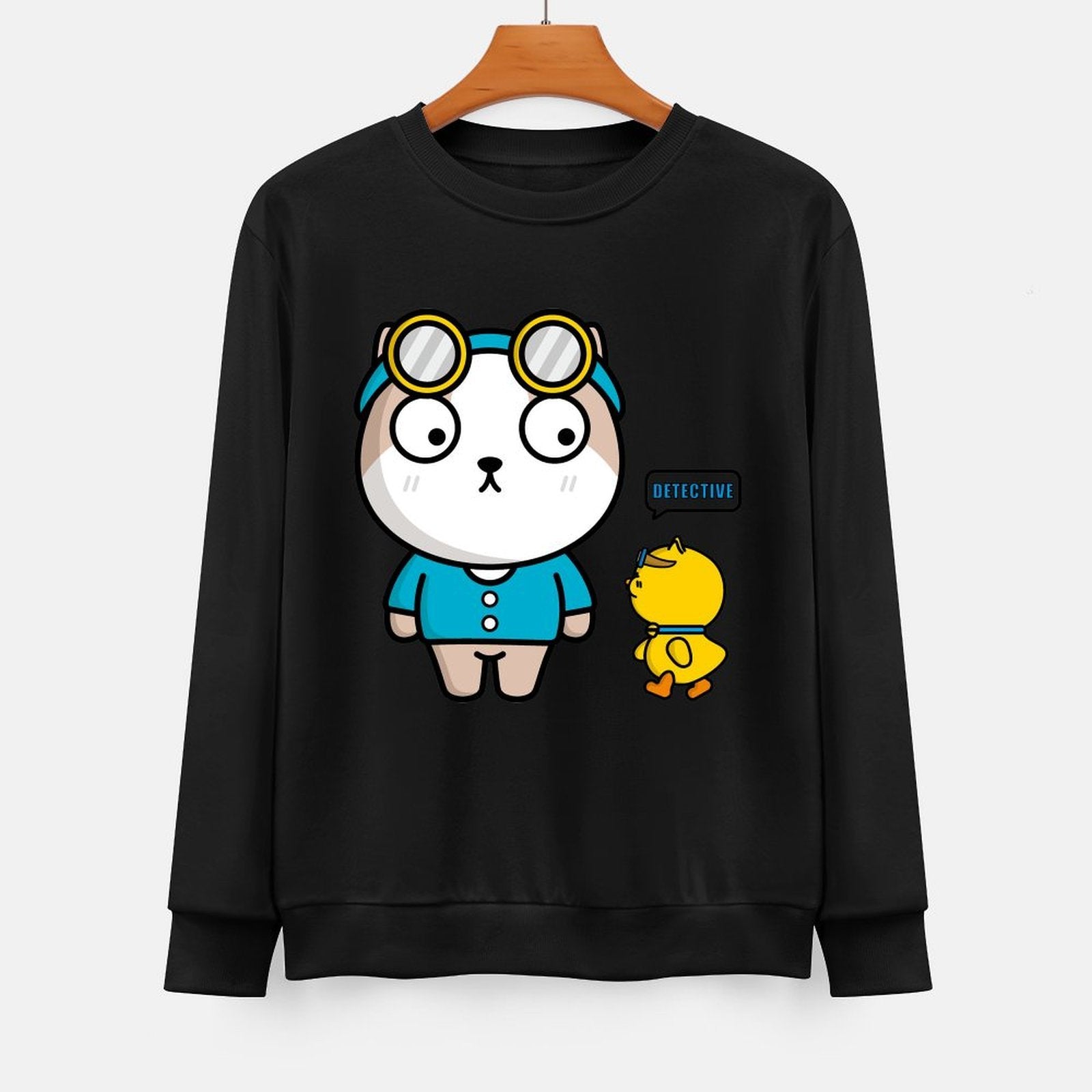 Front Patterned Long Sleeve TopColorfast Midweight